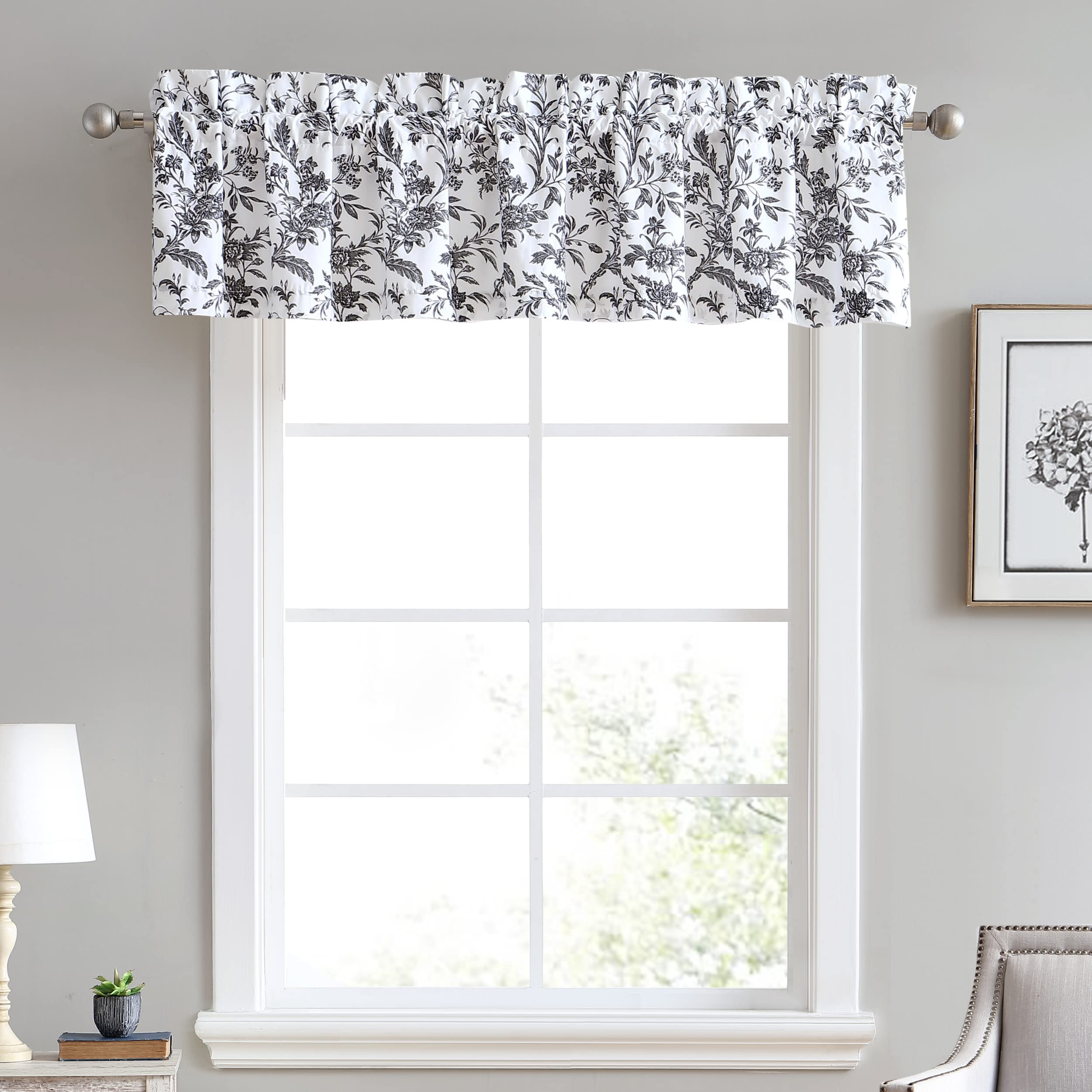 Laura Ashley Home Amberley Valance, Black 86' X 15'