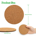 Coitak 6 Pieces Cork Mat For Plants, Round Cork Plant Coasters Mats For Garden, Courtyard, Pot Mat, Indoor Outdoor And Diy Craft