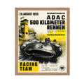 Poster Master Vintage Nurburgring Car Racing Poster - Retro Race Car Print - Sports Wall Art - Fun Gift for Him, Man, Car Enthus