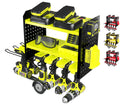 BUILTSTRONG Power Tool Organizer - 6 Drill Holder Wall Mount, 3-Tier Heavy-Duty Hand Tool Storage Rack With 2 Pegboard Sides - G