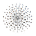 Stratton Home Decor Silver Acrylic Burst Decor | Metal And Acrylic Art Deco Wall Art | Easy To Mount Sunburst Wall Decor With A Shimmery Finish| 24”X 5”X24”