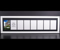 CreativePF 8 Opening Glass Face White Picture Frame to hold 5 by 7 inch Photographs including 10x40-inch Black Mat Collage