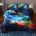 Jqinhome Twin Galaxy Comforter Sets 6 Piece Bed In A Bag, Outer Space Themed Bedding For Children Boy Girl Teen Kids,1 Comforter