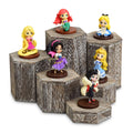 MOOCA Wooden 6 Pcs Hexagon Risers for Display Jewelry and Accessories Display Stand, Coffee