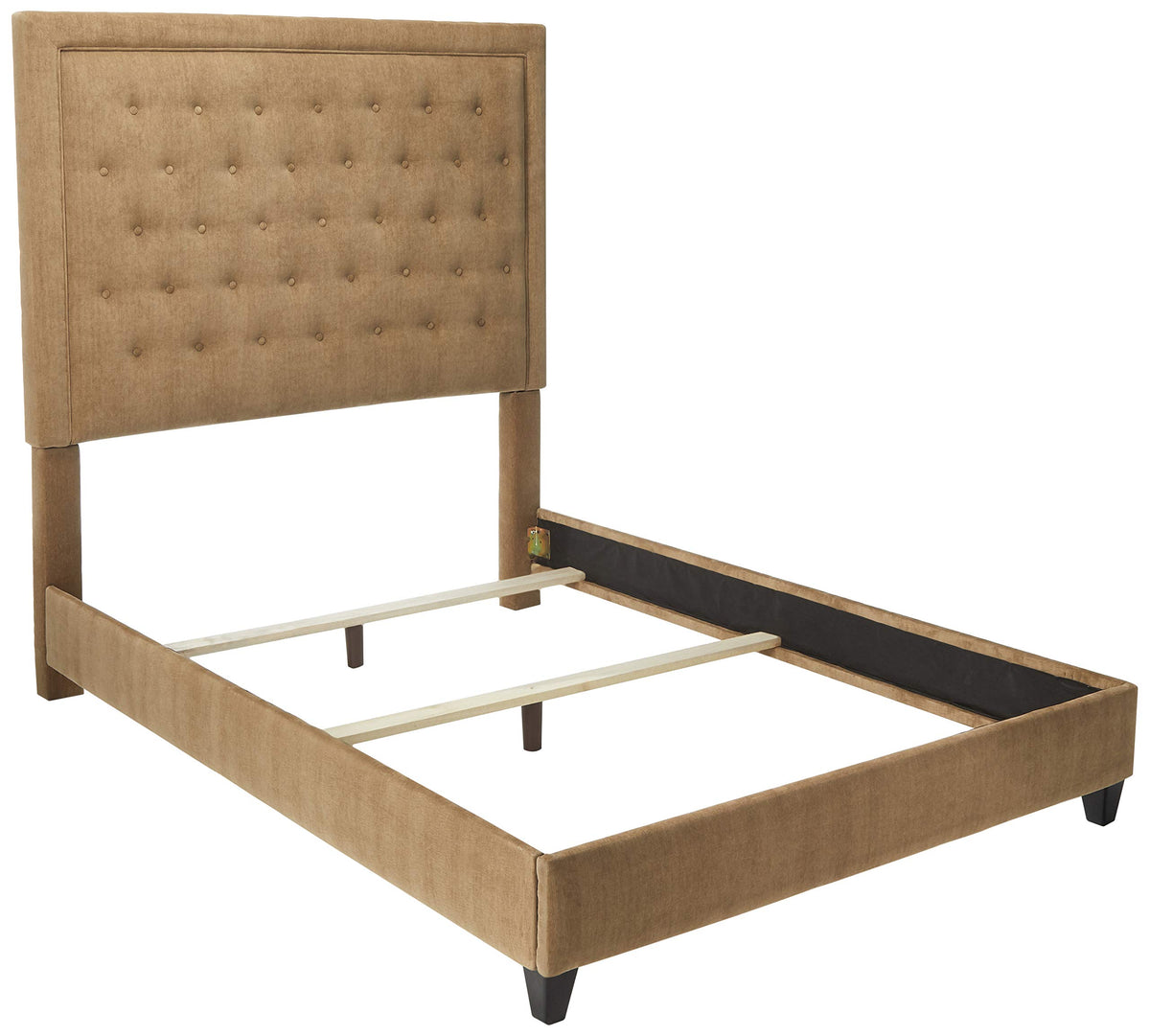 Leffler Home Brooke Pecan Eden Upholstered Tufted Bed, Queen, Chestnut Brown