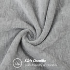 Decoruhome Couch Throw Pillow Covers 20X20 Set Of 2, Decorative Soft Chenille Solid Dyed Pillow Covers For Sofa Bed Living Room, Ultimate Gray