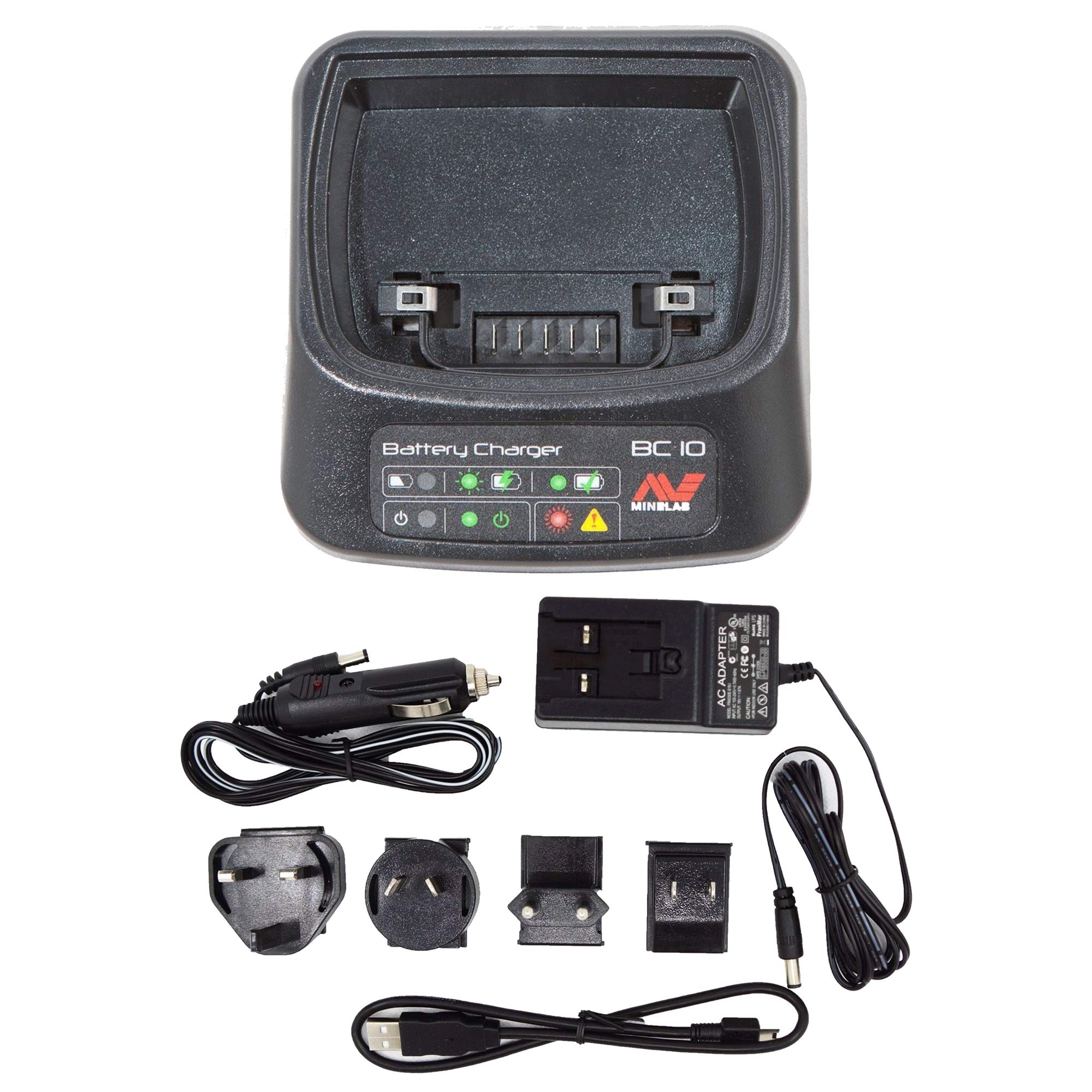 Minelab Charging Station For Li Battery & Wireless Module & Charger Cables & Plug Pack For Ctx 3030, Gpz 7000 Metal Detector