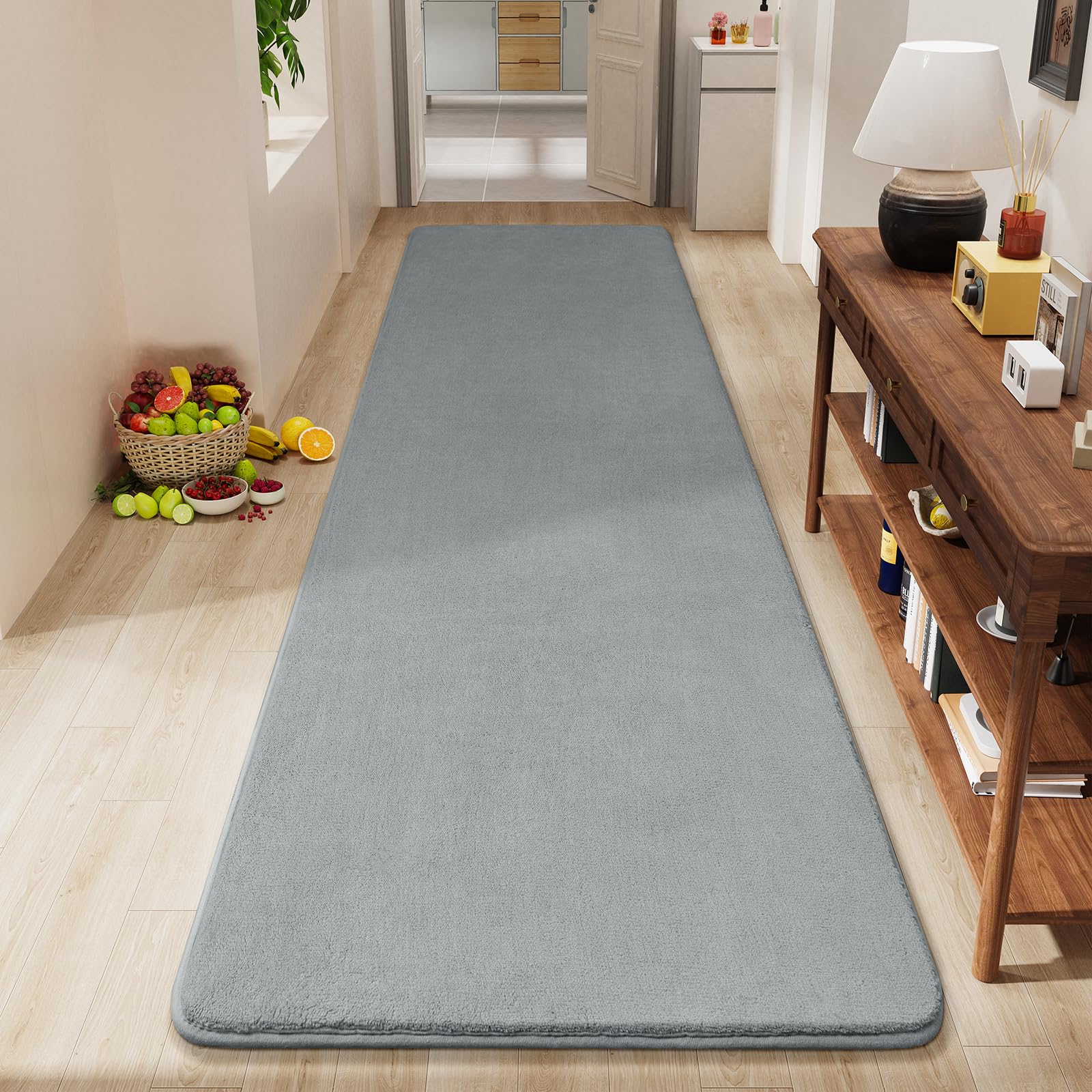 Amearea Modern Soft Hallway Runner Rug, 2x8 Feet Area Rug Runners for Hallways, Washable Runner Rugs, Non Slip Memory Foam Rug G