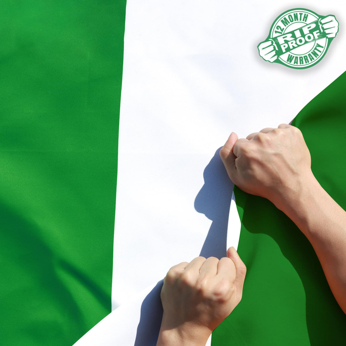 Anley Rip-Proof Double Sided 3-Ply Nigeria Flag 3X5 Foot - Vivid Color, Canvas Header And Wrinkle Resistant - The Strongest, Lon