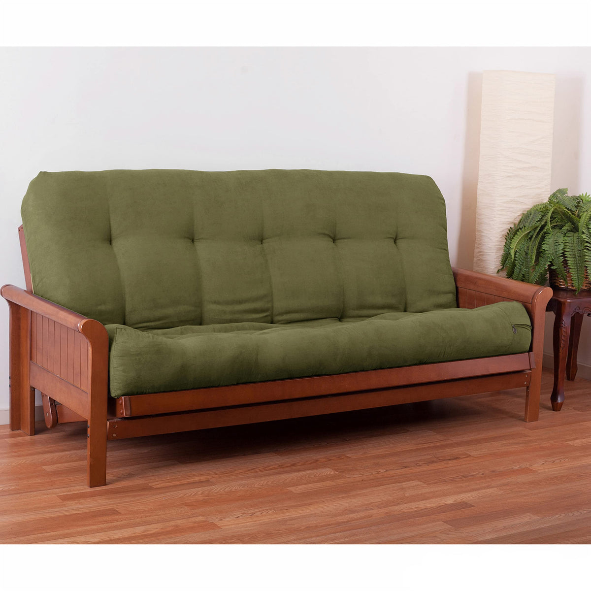Blazing Needles Renewal 9&quot; Microsuede Futon Mattress, Full, Sage Green