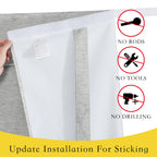Nicetown Thermal Insulated Door Curtains Linen French Door Curtain Room Darkening Window Drape For Patio Door Sidelight Glass Door Curtain Privacy Tie Up Door Blind, W26 X L72, 1 Pc, Light Grey