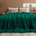 Pawque Faux Fur Blankets Queen Size 90X90 Inches, Soft Fuzzy Fluffy Blanket, Warm Thick Sherpa Long Hair Shag Reversible Lightwe
