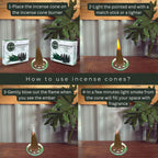Lemongrass Incense Cones - Total 20 Cone Incense - Dual Pack Of 10 Insence Cones - Incense Cones Scented - Cone Incense Scents -