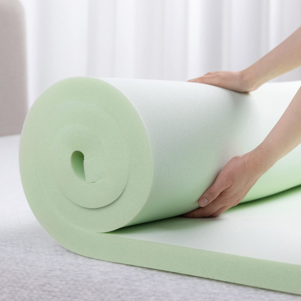 Zinus 1.5 Inch Green Tea Memory Foam Mattress Topper, Pressure-Relieving Layers, Certipur-Us Certified, Full