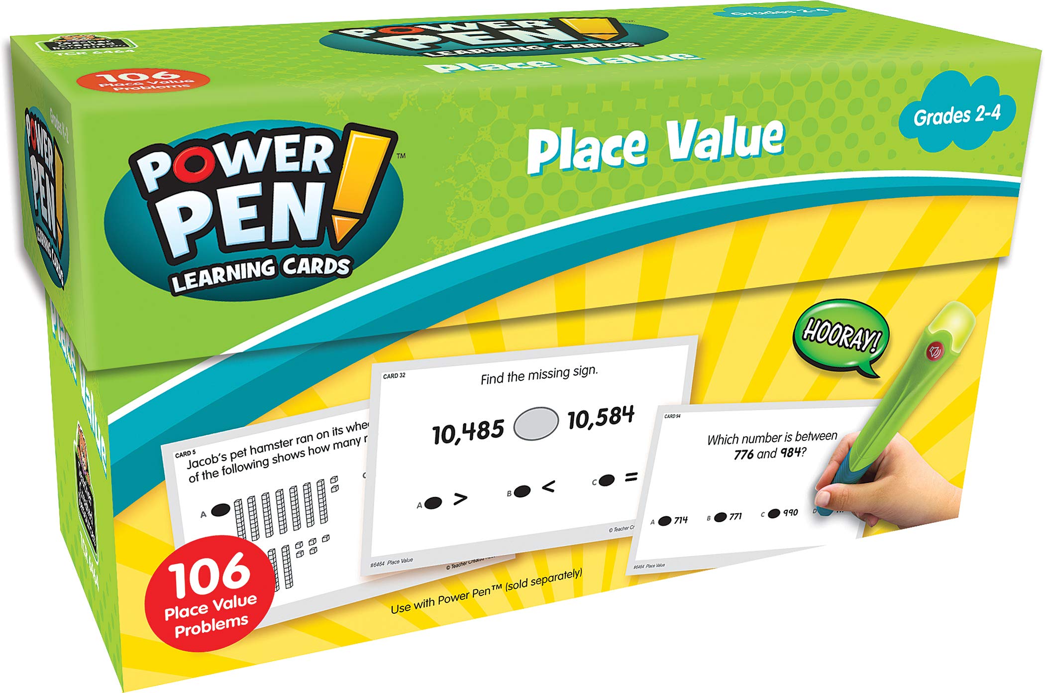 Teacher Created Resources Power Pen Learning Cards: Place Value (6464),2.375 H X 3.5 L X 6.5 W