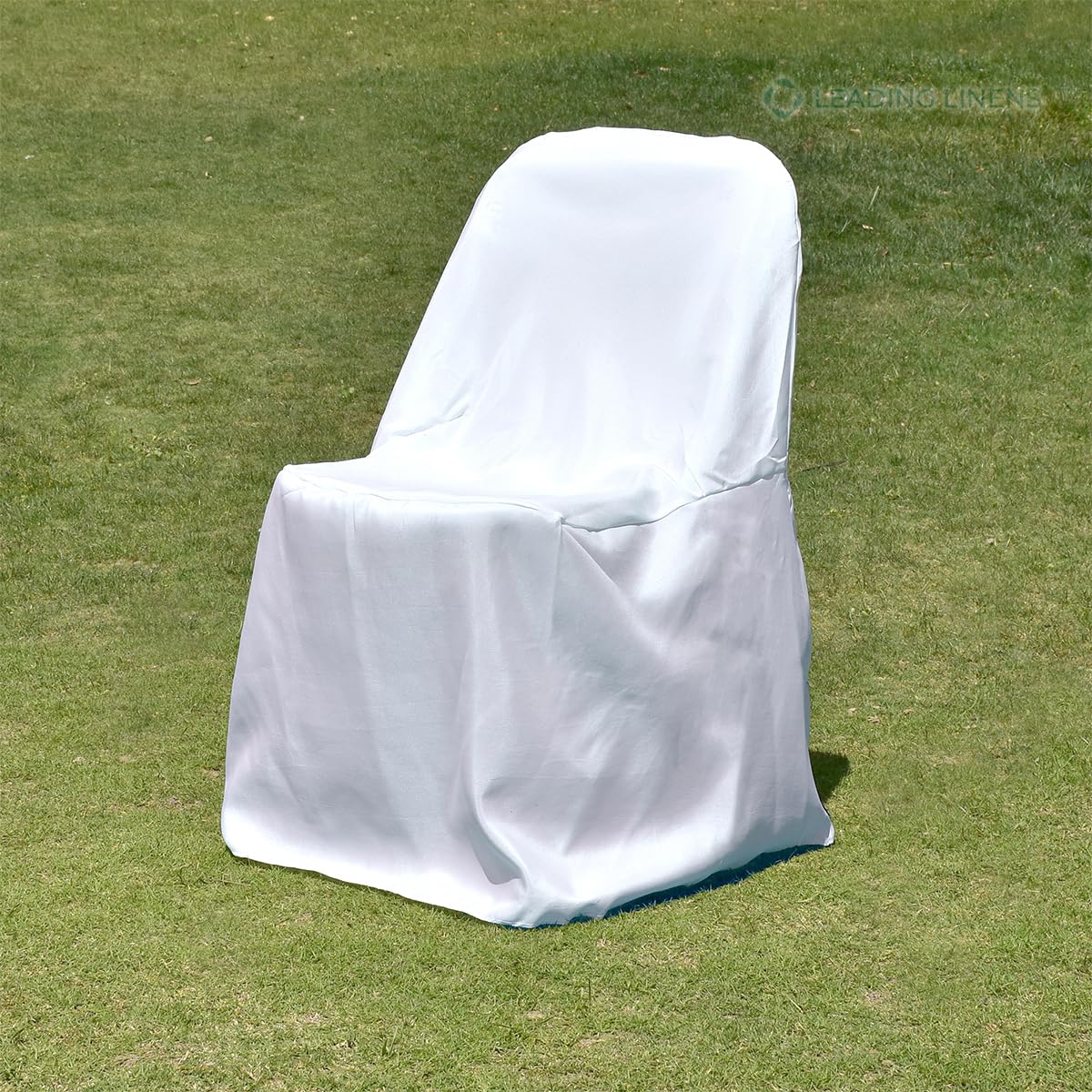 Sparkles Make It Special 150 Pc Polyester Folding Chair Covers - Wedding Reception Banquet Party Restaurant - White