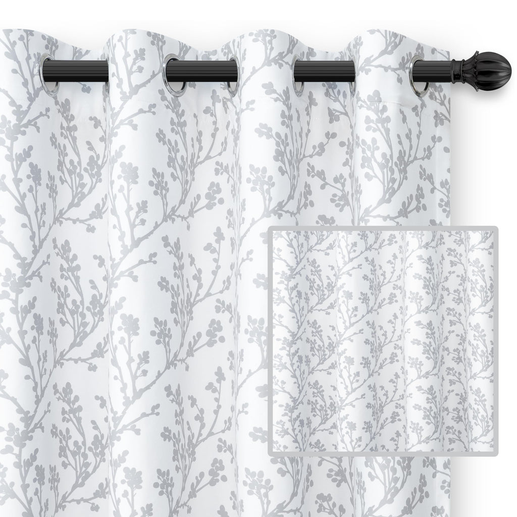 Driftaway Floral Curtains For Bedroom 84 Inches Long Living Room Watercolor Lined Blackout Drapes Thermal Insulated Grommet For
