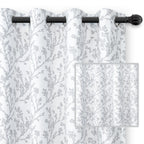 Driftaway Floral Curtains For Bedroom 84 Inches Long Living Room Watercolor Lined Blackout Drapes Thermal Insulated Grommet For