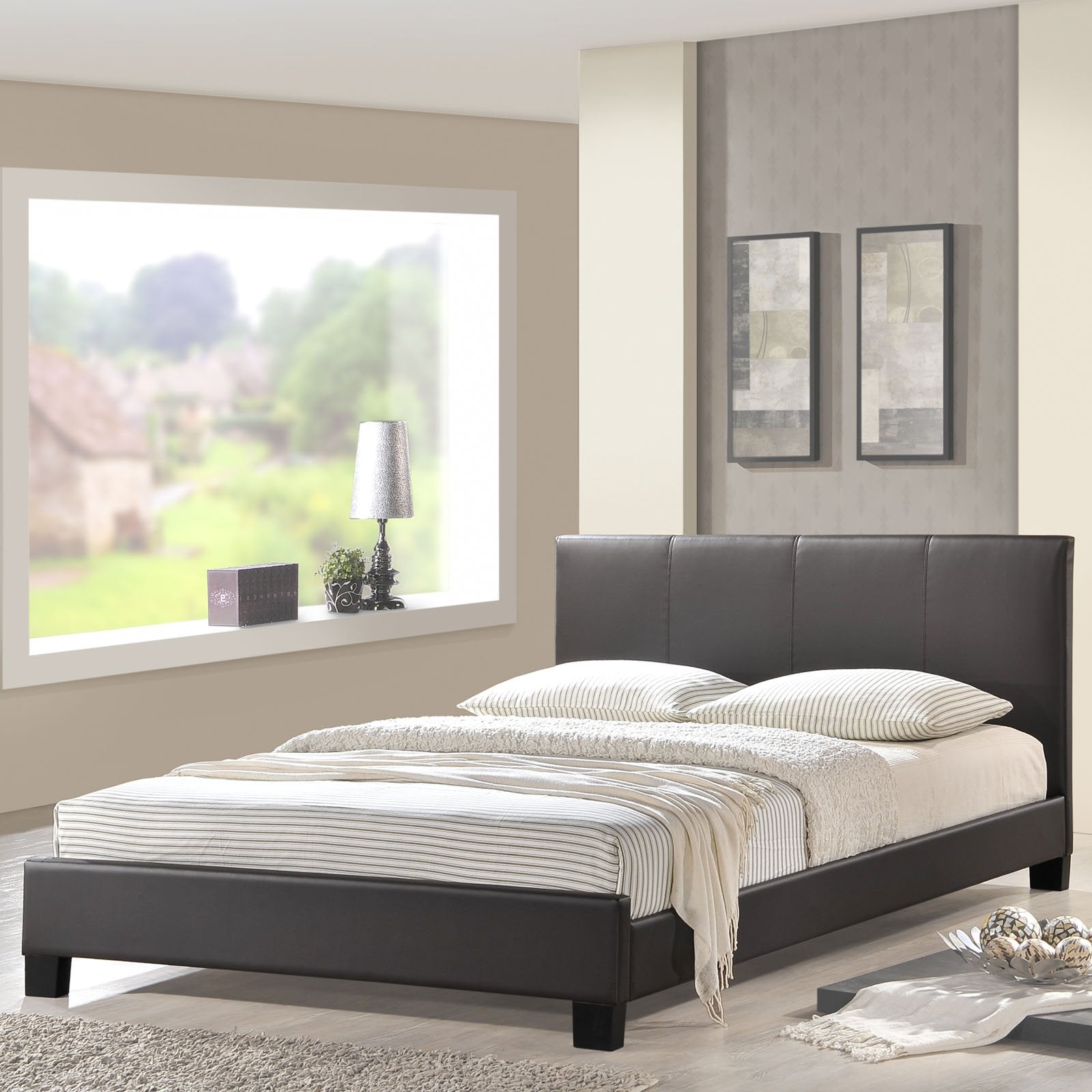 Modway Alex King Vinyl Bed In Brown