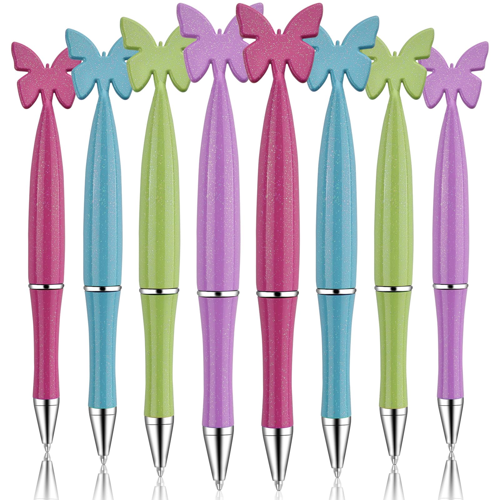 24 Pack Spring Summer Party Pens Black Gek Ink Butterfly Pens Bulk For Women Party Favors Adults Office School Crhistmas Valenti