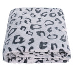 Sochow Flannel Fleece Cheetah Print Throw Blanket For Women, Lightweight Super Soft Cozy Plush Blanket, 50 X 60 Inches Black Leo