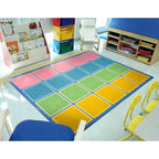 Joy Carpets Blocks Abound Rug, Pastel, 5 '4 '' X 7 '8 ''