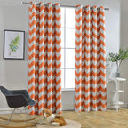 Melodieux Fashion Chevron Curtains for Living Room Dining Room, Darkening Blackout Grommet Top Window Drapes Soundproof Thermal 