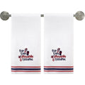 Avanti Linens  Hand Towels, Soft & Absorbent Ringspun Cotton with Patriotic Flip Flops & Fireworks Embroidery and Contrast Bord
