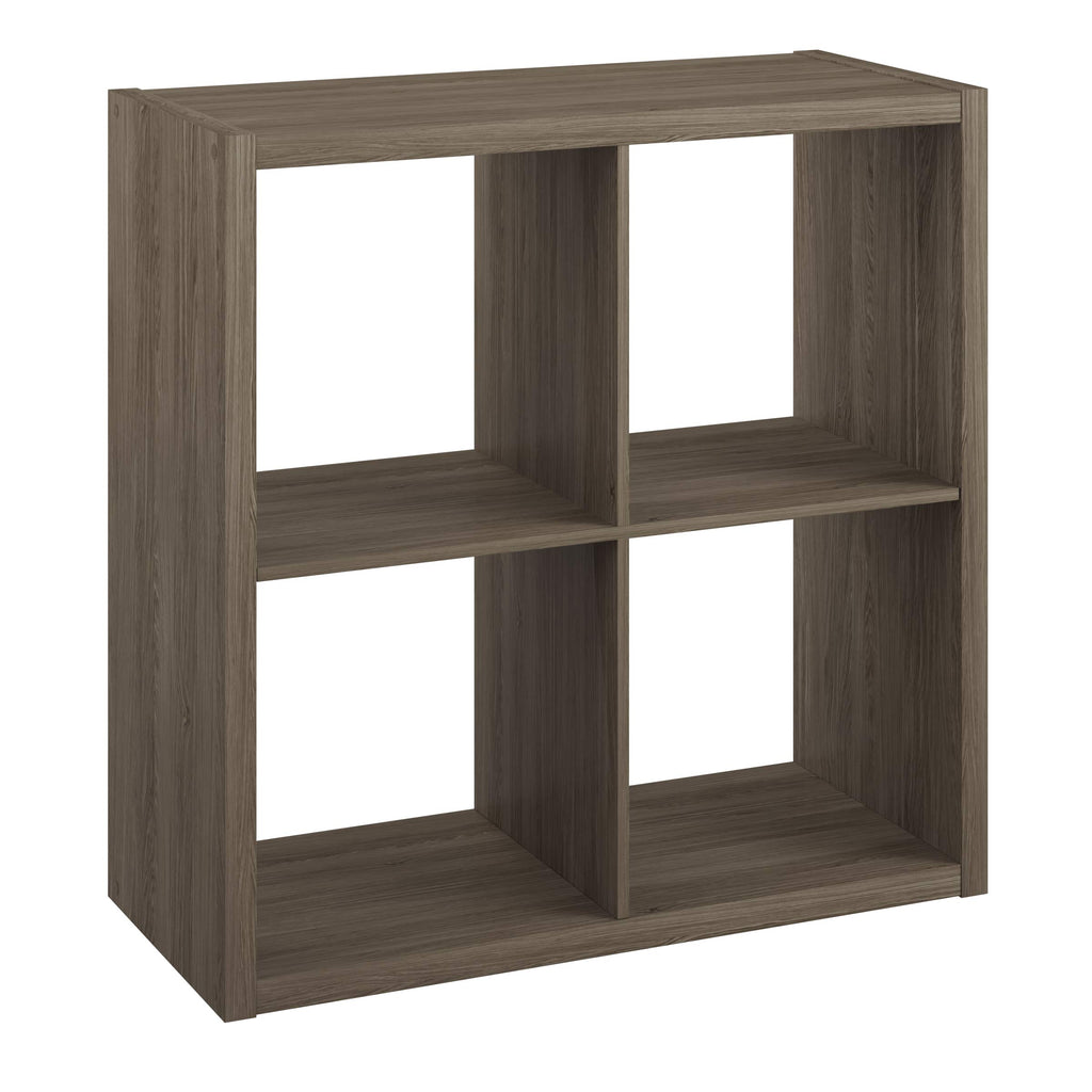 Closetmaid 4552 Decorative Open Back 4-Cube Storage Organizer, Graphite Gray