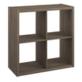 Closetmaid 4552 Decorative Open Back 4-Cube Storage Organizer, Graphite Gray