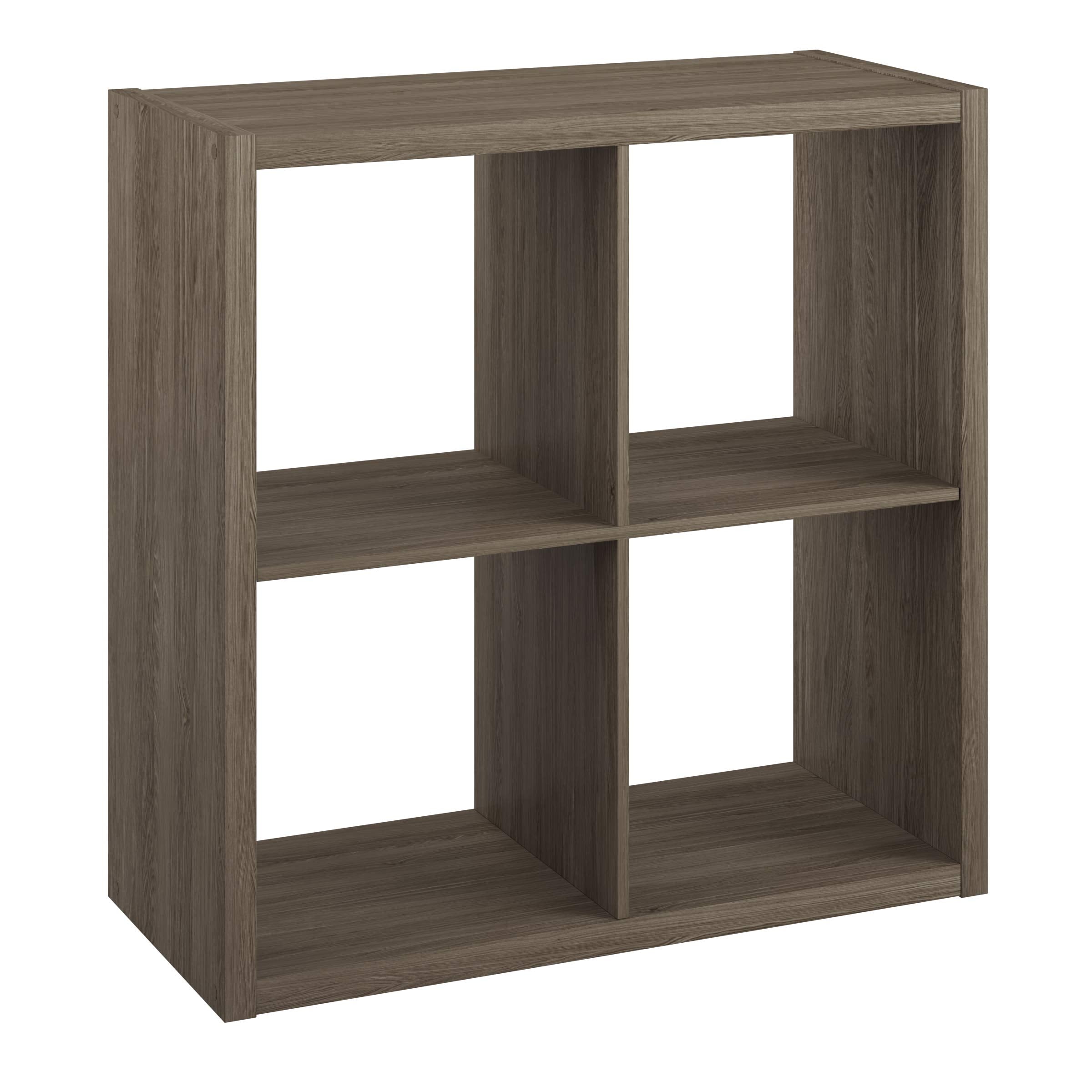 Closetmaid 4552 Decorative Open Back 4-Cube Storage Organizer, Graphite Gray