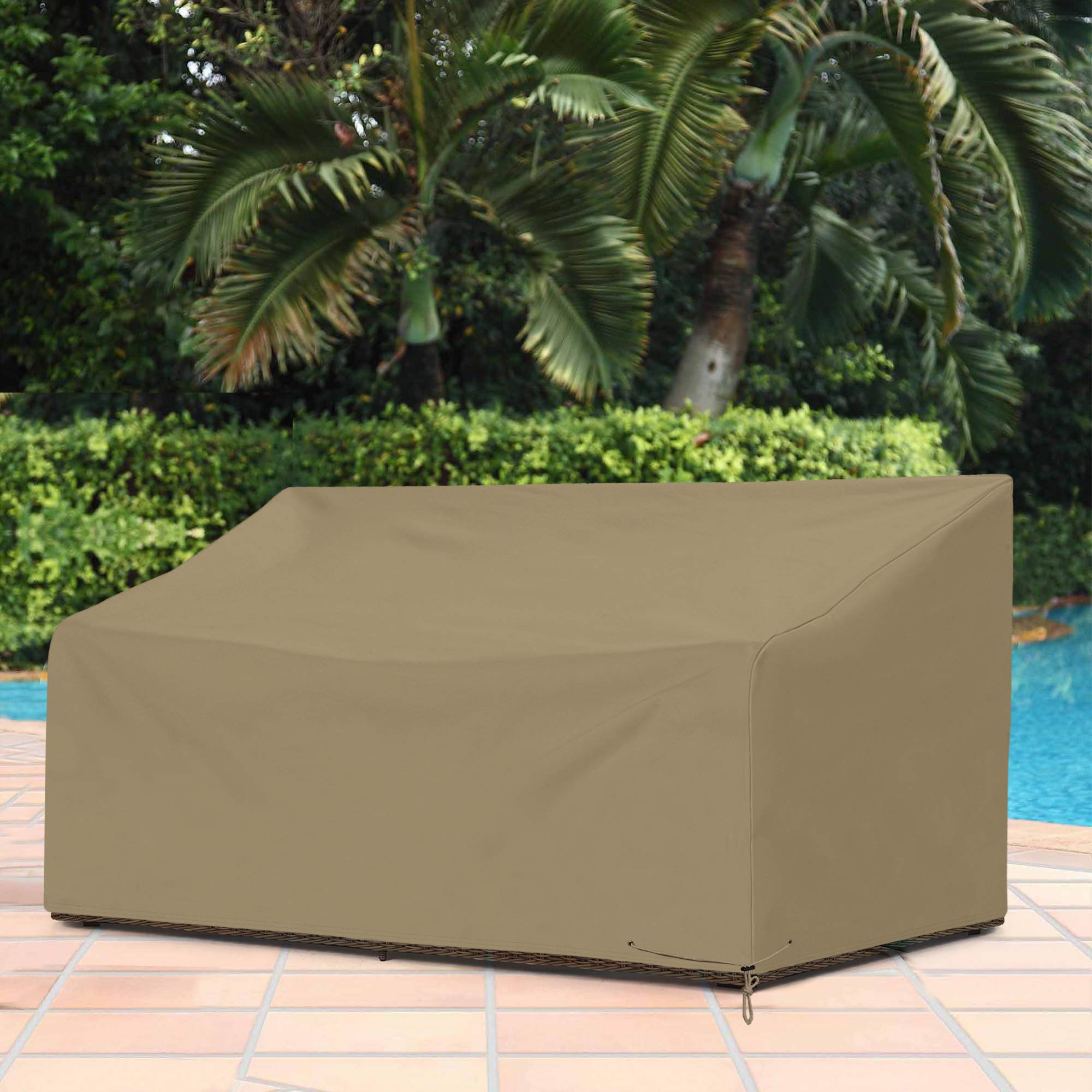 Sunpatio Outdoor Loveseat Cover, Patio Heavy Duty Waterproof Deep Sofa Cover With Sealed Seam, Patio Furniture Cover, 80'L X 39