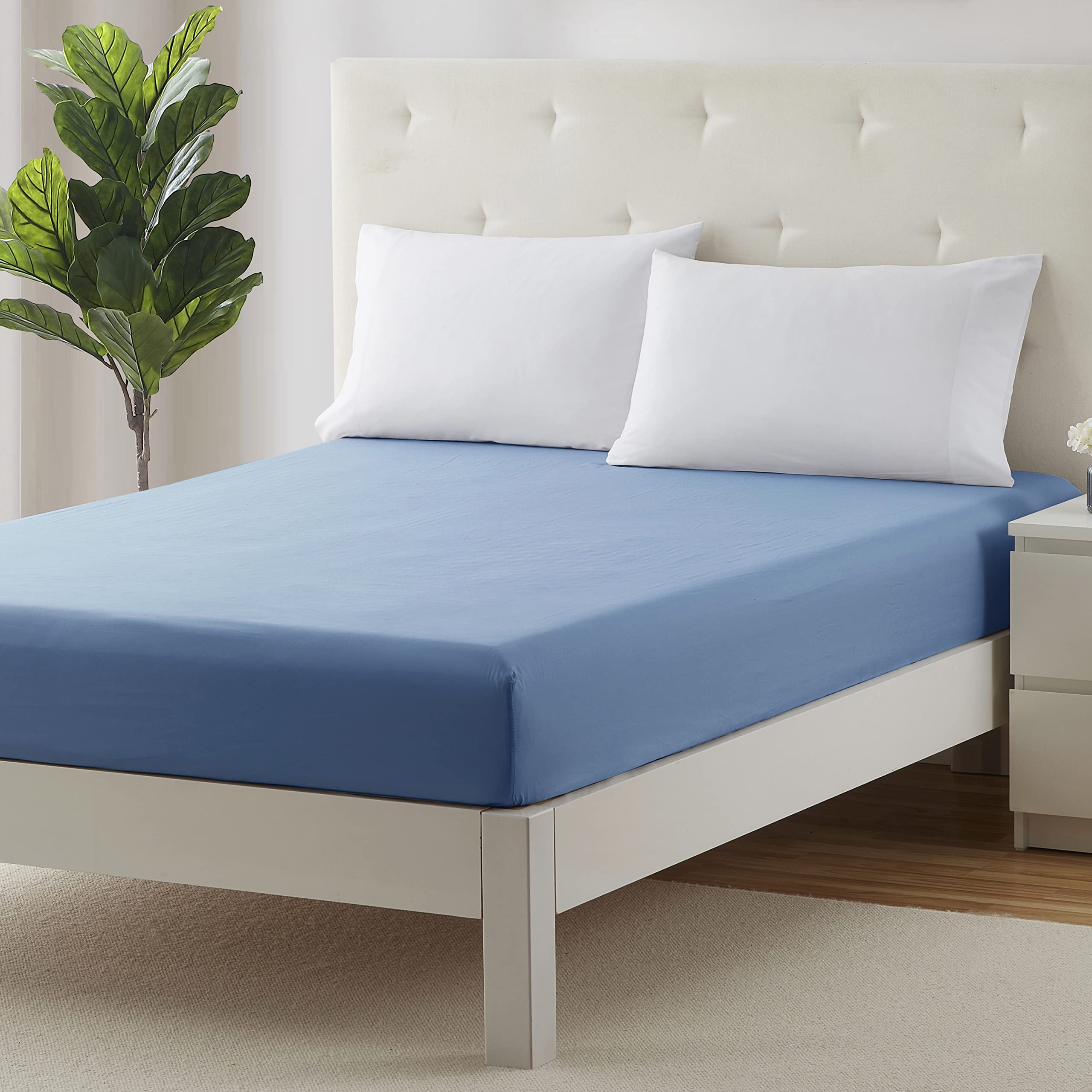 Clara Clark Fitted Sheet Full Size, Super Soft Full Fitted Sheet Only Fits Up To 16 Inch Mattress - Wrinkle, Fade, Stain Resista