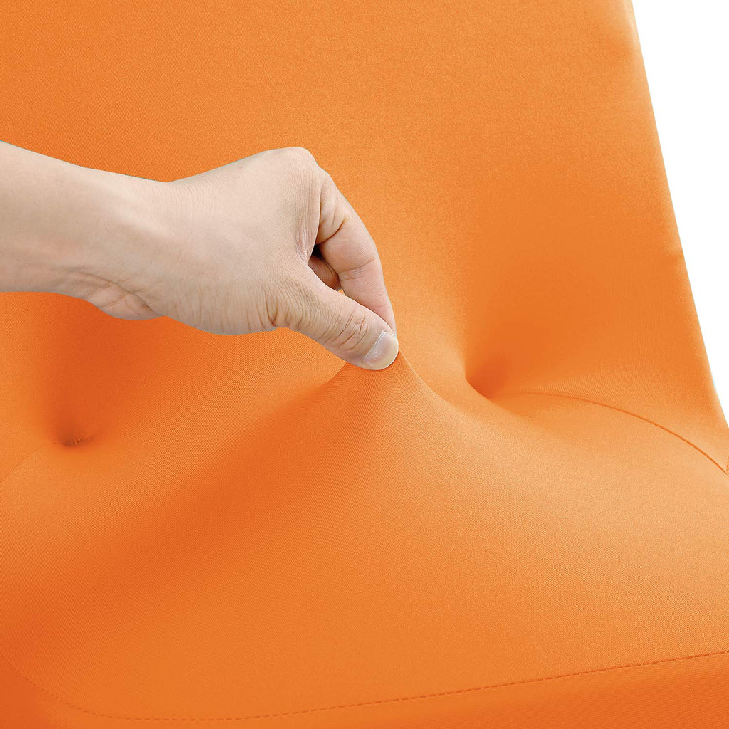 Peomeise Stretch Spandex Folding Chair Cover For Wedding Party Dining Banquet Event (Orange,12Pcs)