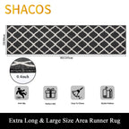 Shacos Black Runner Rug 2X8 Ft Washable Entryway Runner Rugs Non Slip Rubber Backing Hallway Rug Runner Stain Resistant Kitchen