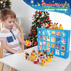 Christmas 24 Days Countdown Kids Advent Calendar 2023 With 24 Rubber Ducks For Decoration, Christmas Party Favor Gifts For Boys,