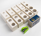 Boen Coin Flips 1000 Pcs - Assorted Sizes Coin Holders with Mini Stapler for Collectors - Cardboard Coin Collection Supplies