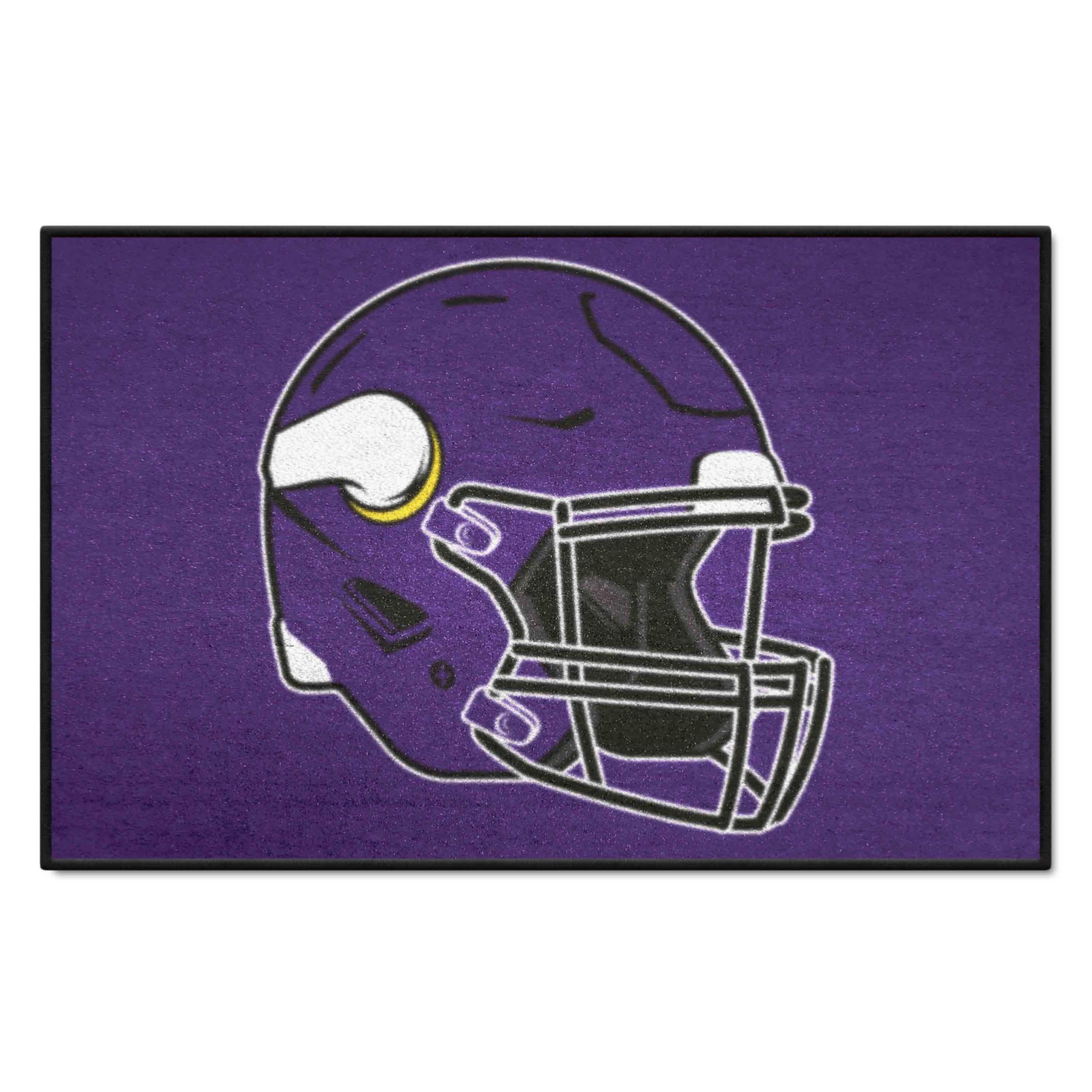 FANMATS 5764 Minnesota Vikings Starter Mat Accent Rug - 19in. x 30in. | Sports Fan Home Decor Rug and Tailgating Mat - Vikings H