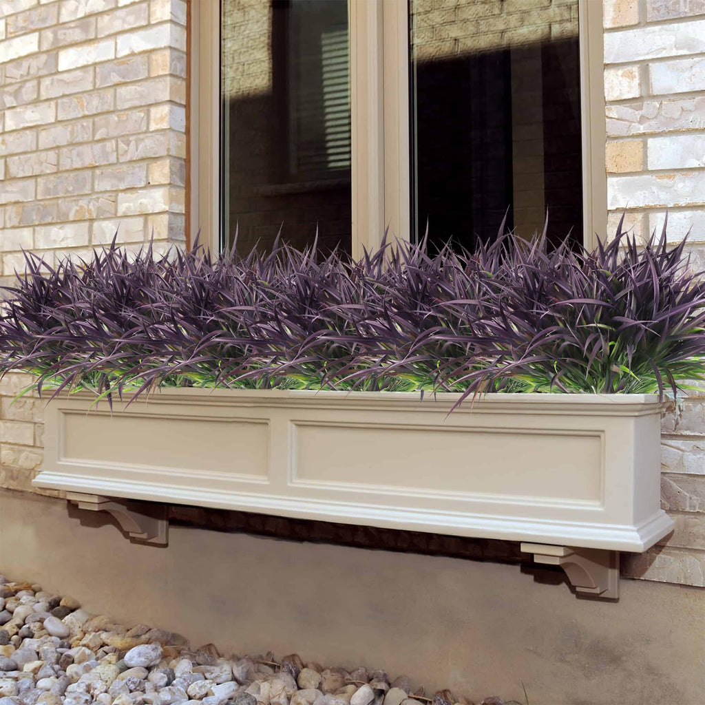 16 Bundles Artificial Plants Outdoor Fake Grass Greenery Stems Uv Resistant Faux Plastic Plants Shrubs For Spring Summer Home Ga