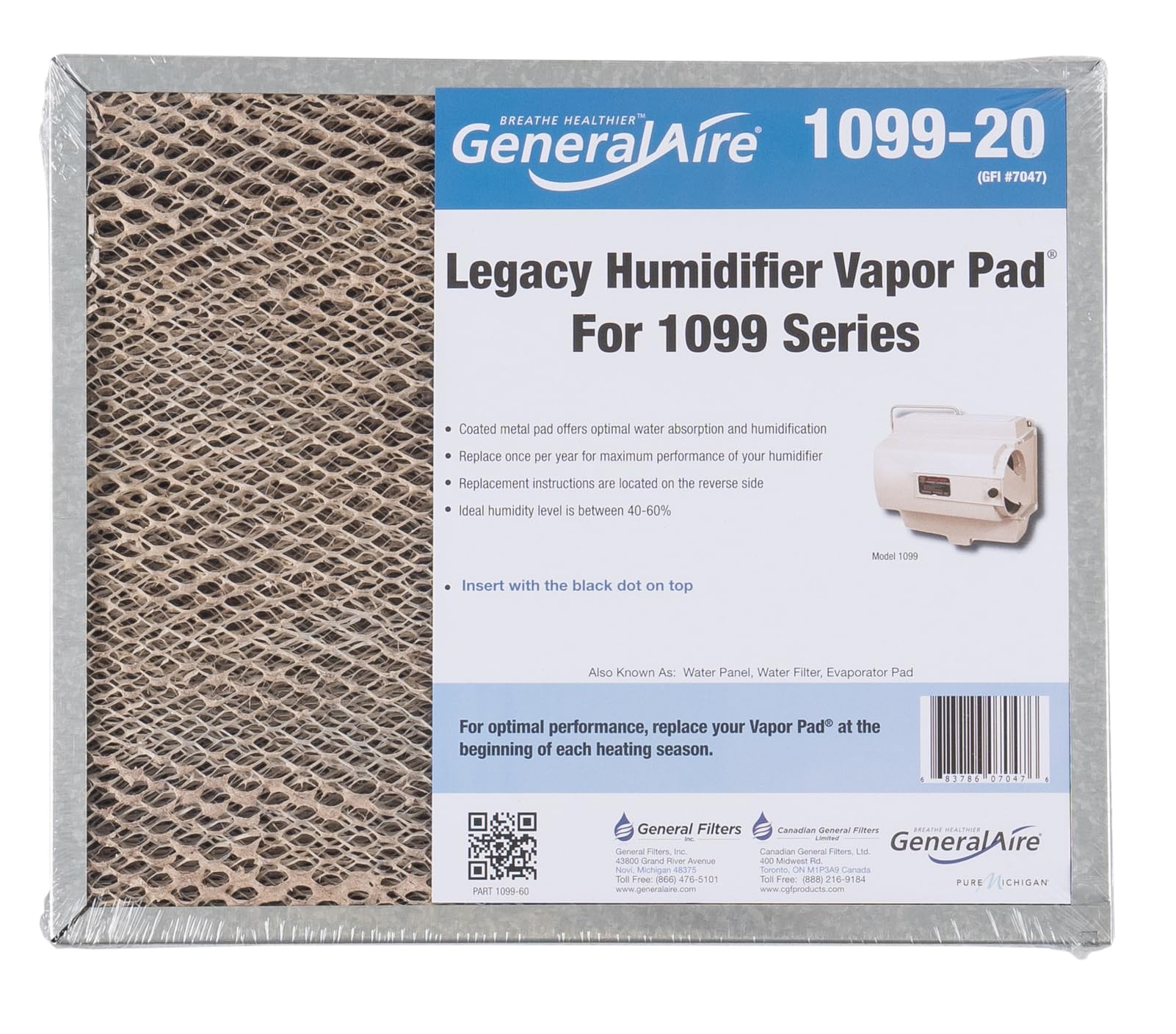 Generalaire 1099-20 Humidifier Water Filter For 1099 Humidifier Series