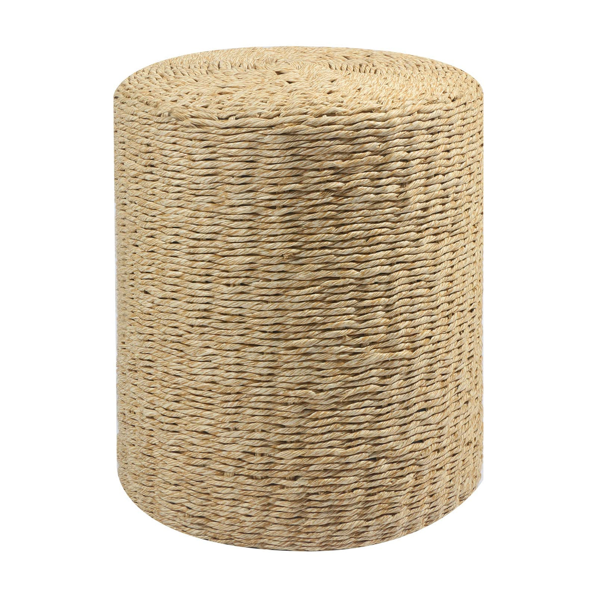 Wimarsbon Decor Round Pouf Ottoman Single Strand Paper Rope Pouf Footrest, Foot Stool, For Bed Room Living | Room | Accent Seat (Brown Paper Rope
