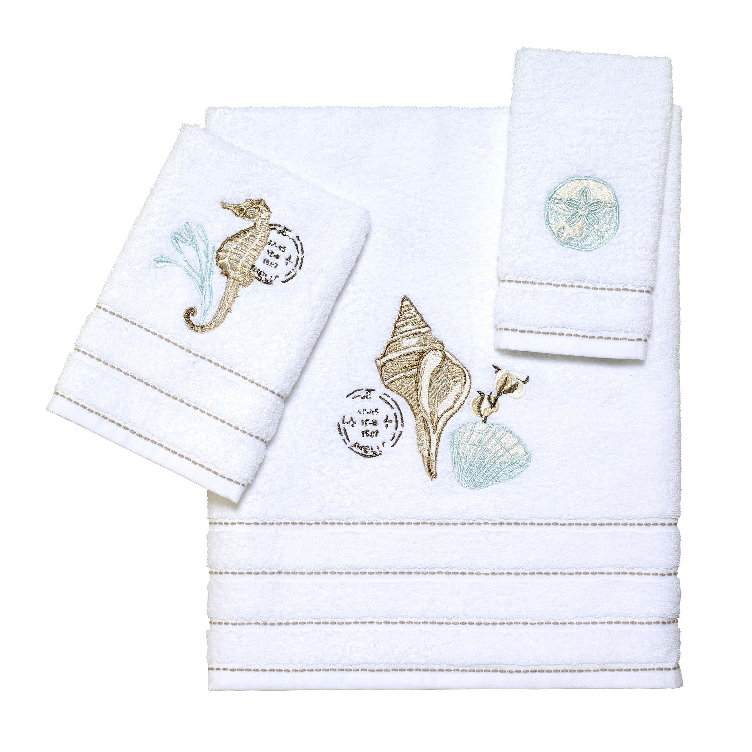Avanti Linens - Bath Towel, Soft & Absorbent Cotton, Farmhouse Inspired Bathroom Decor (Farmhouse Shell Collection)