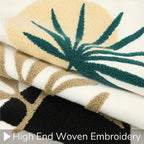 Merrycolor Boho Pillow Covers 20X20 Tufted Mid Century Modern Throw Pillow Covers Abstract Leaf Pillow Cover Aesthetic Boho Pill