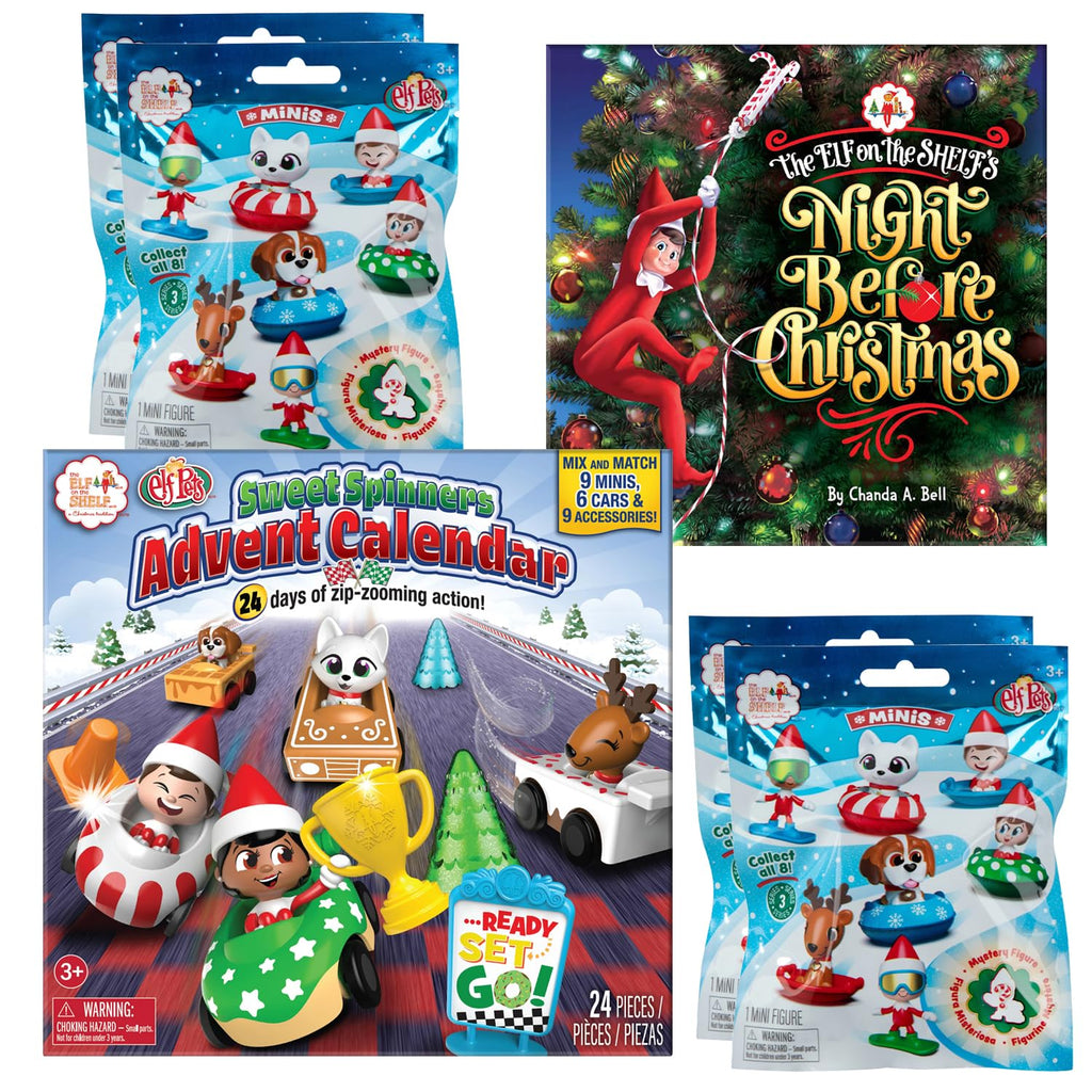 The Elf on the Shelf Advent Bundle: North Pole Sweet Spinners Advent Calendar, Elf on the Shelf's Night Before Christmas Hardcov