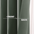 Nicetown 30 Inch Length Curtains - 2 Panels Blackout Thermal Insulating Small Half Curtain Tiers For Bathroom Kitchen With Top Grommet (Dsrk Mallard, 34 Inch Width X 30 Inch Length)