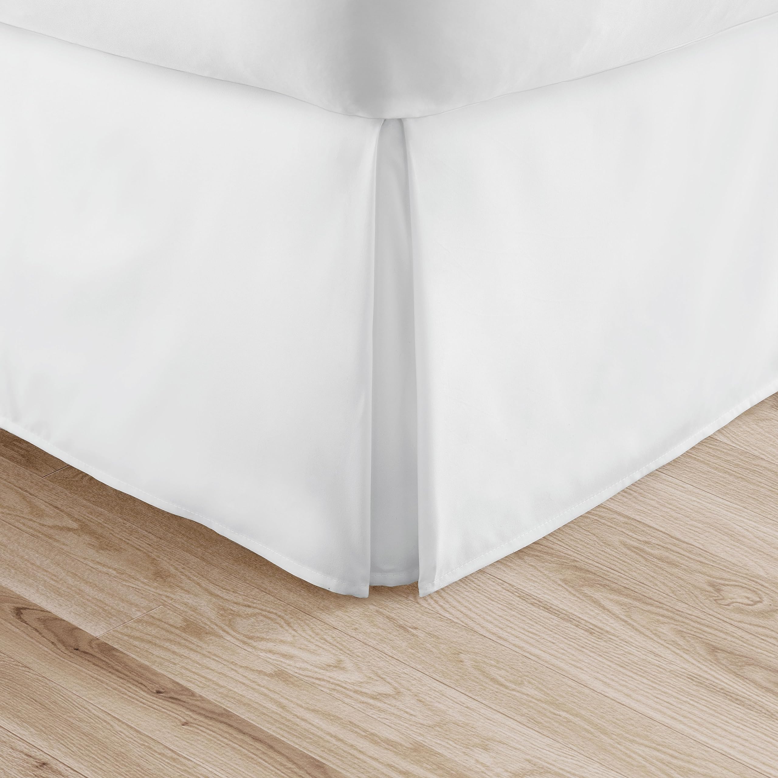Linen Market Pleated Bed Skirt, King, White