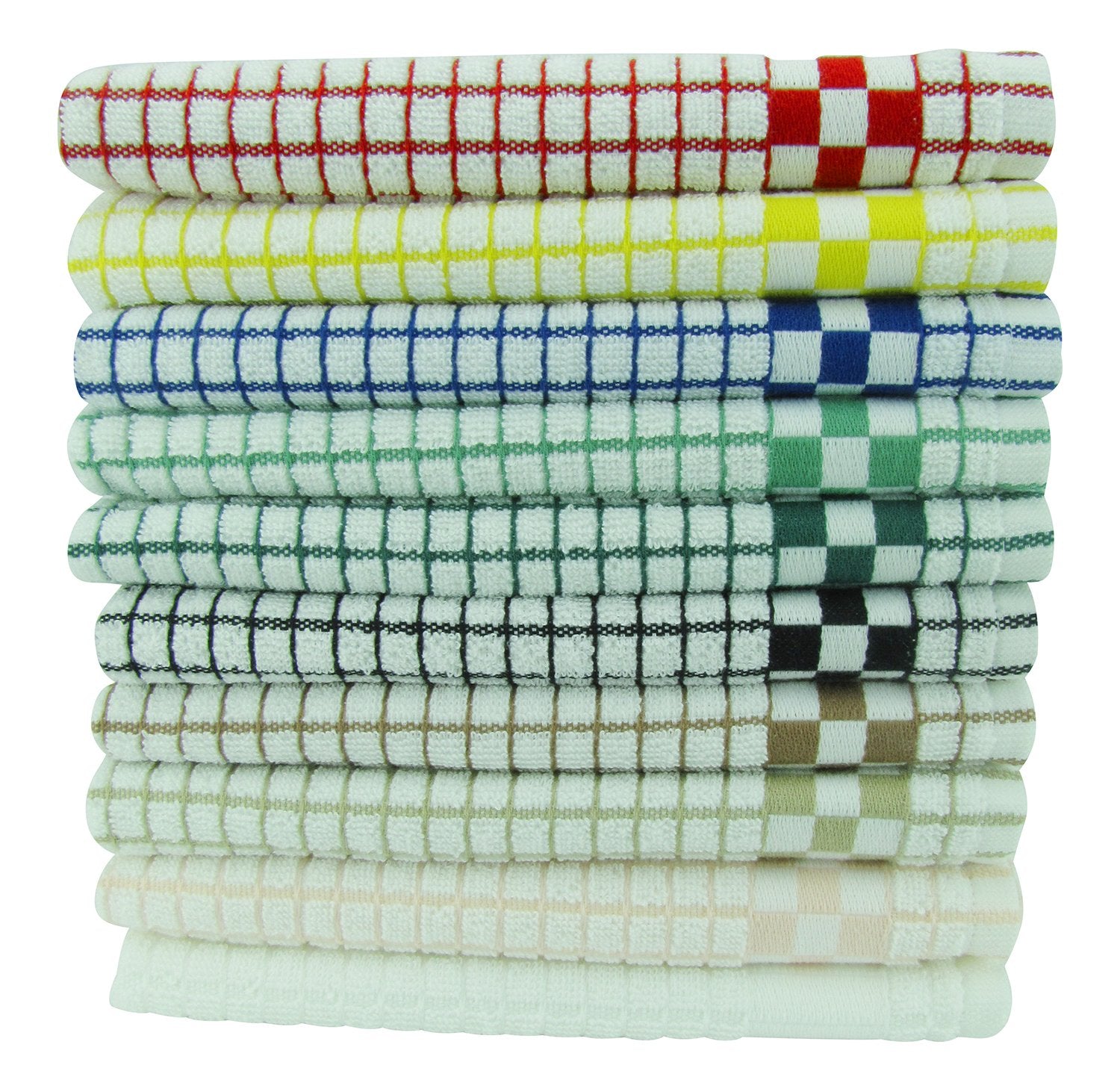 Fecido Classic Kitchen Dish Towels Set - Heavy Duty - Super Absorbent - 100% Cotton - Professional Grade Dish Cloths - European 