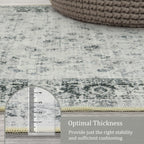 Morebes Vintage Hallway Runner Rug 2X10,Machine Washable Kitchen Runner Rugs Non Skid Washable,Soft Distressed Non-Shedding Carp