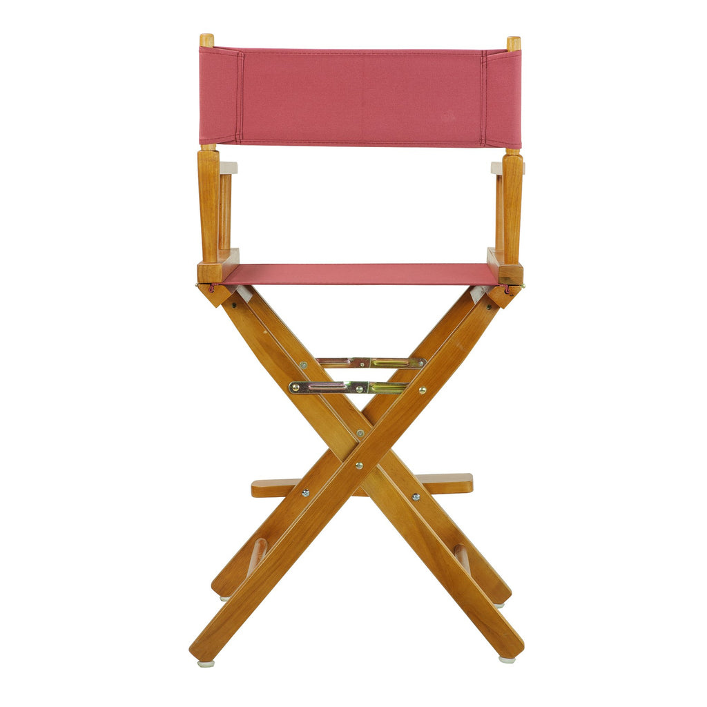 Casual Home Director'S Chair ,Honey Oak Frame/Burgundy Canvas,24" - Counter Height