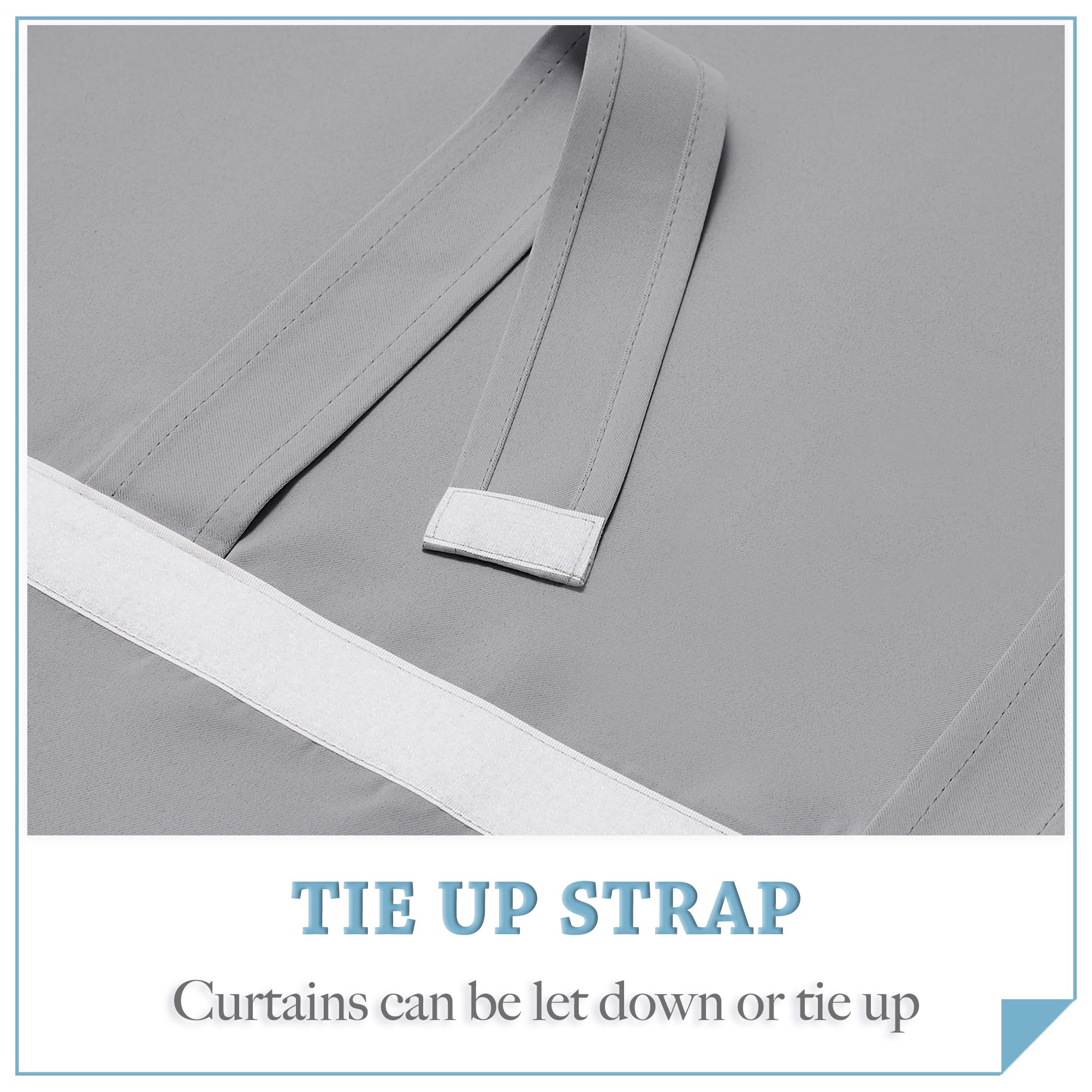 Ryb Home Blackout Door Curtains 2 Panels Set, Privacy Insulating Glass Window Door Blind Shdes For French Door Nana Door Sidelight Door Office, W 26 X L 72, Silver Grey